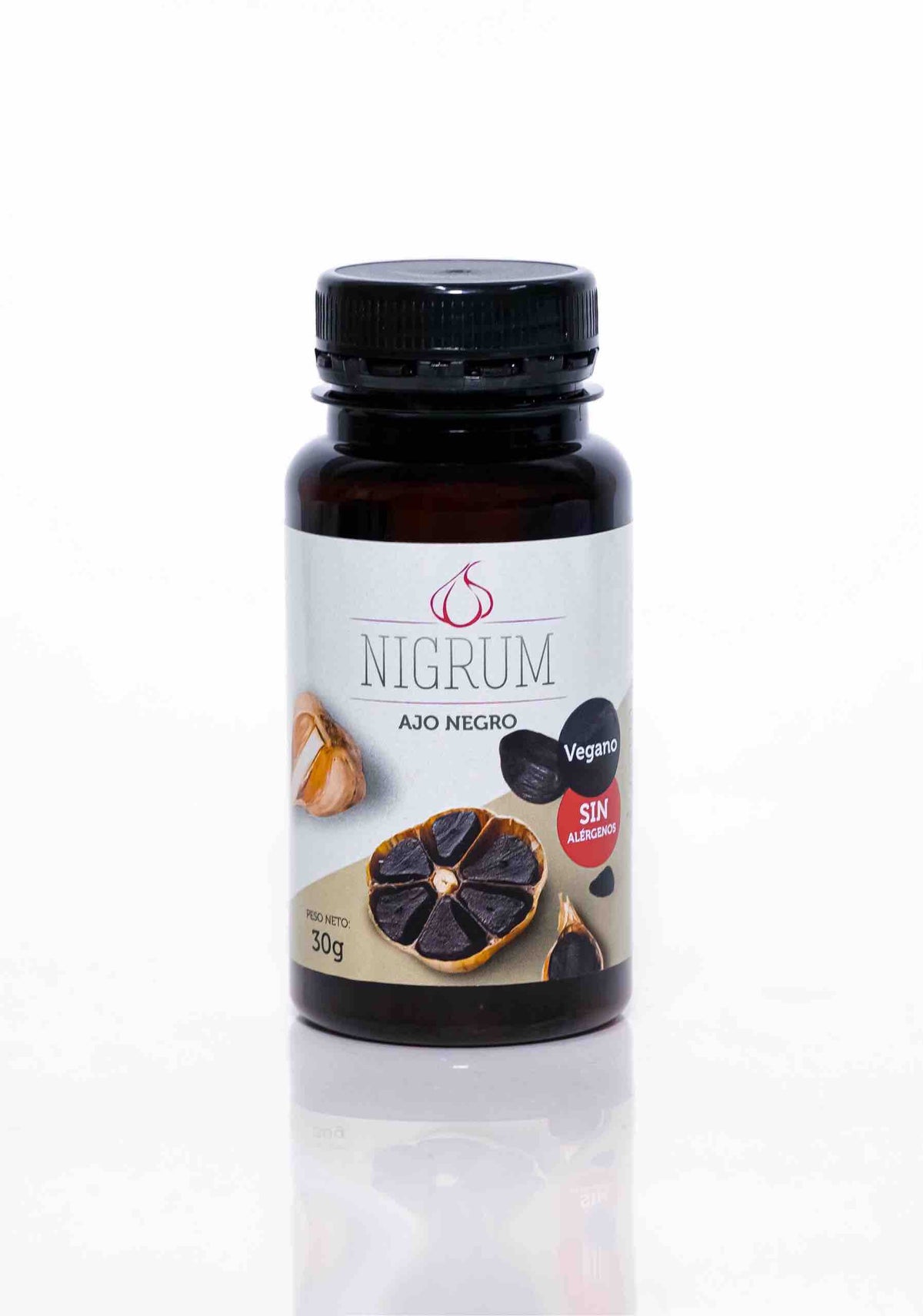 Pure Black Garlic Nigrum Capsules Container 35 capsules of 859 mg